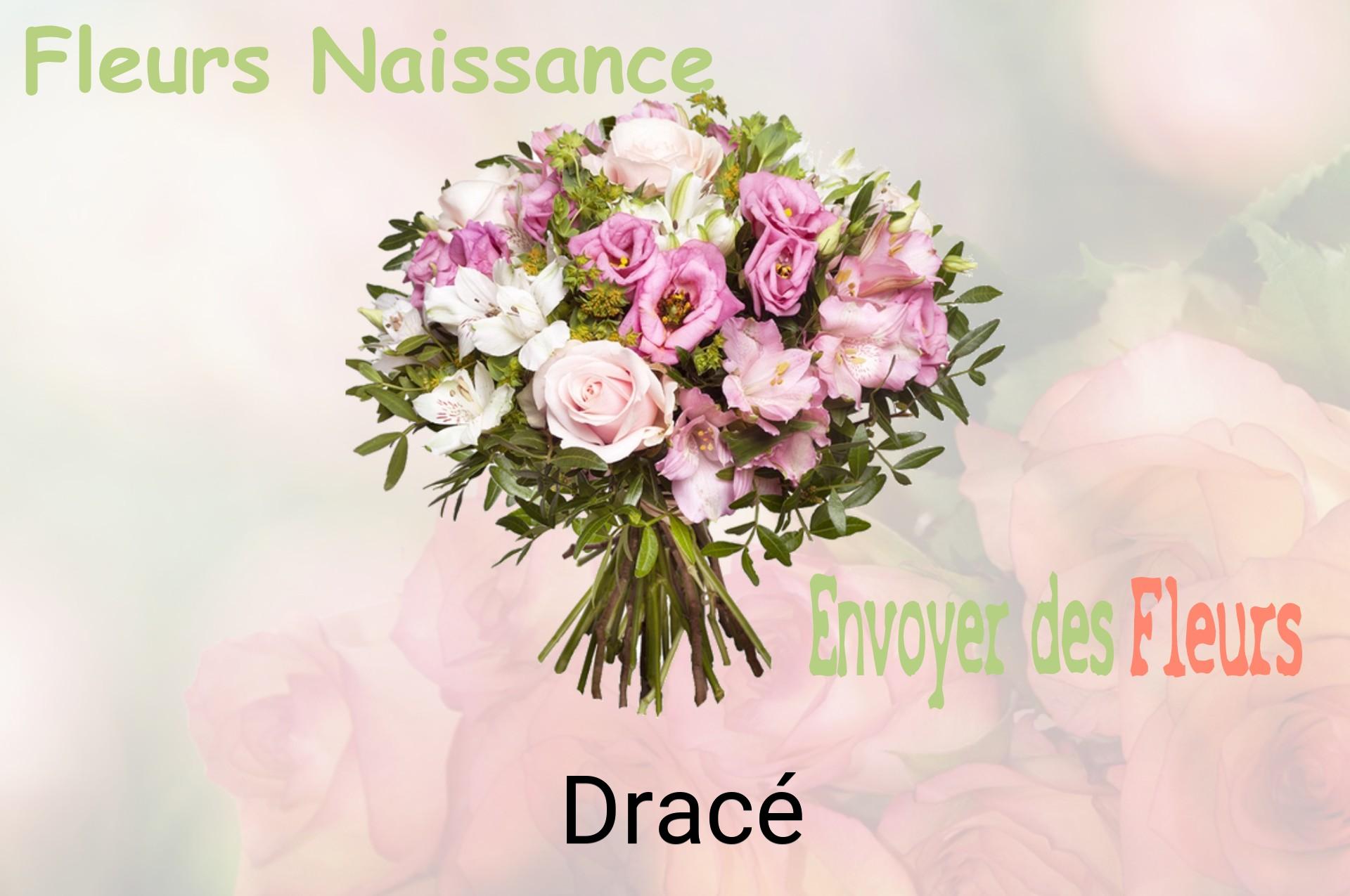 Bouquet de fleurs de naissance livré à Dracé